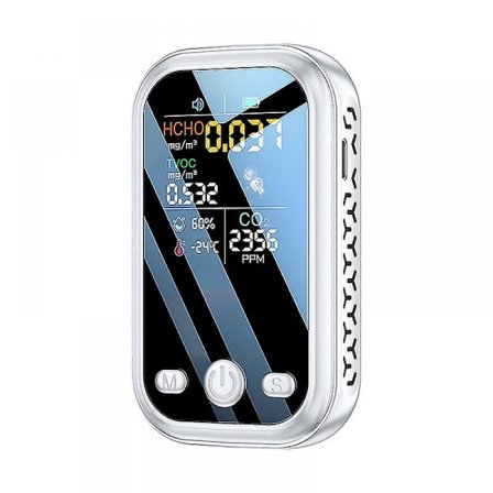 Kulmonoxiddetektor Bærbar Mini Luftkvalitetsmonitor CO Gas Måler Temperatur Fugtighedssensor Indendørs/udendørs