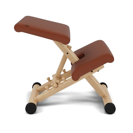 Varier Furniture Multi - Brown Leather - Natural base