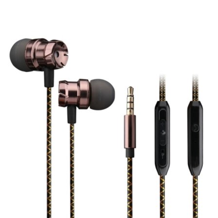 2 st EN500 3,5 mm plugg ormönster in-ear telefon hörlurar