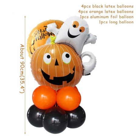Halloween gresskar spøkelse heks flaggermus folie ballonger sett