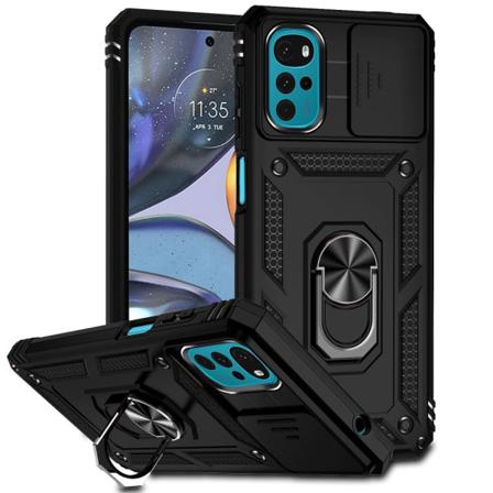 Motorola Moto G22 Armor Hybrid Kameraslider - Svart Svart