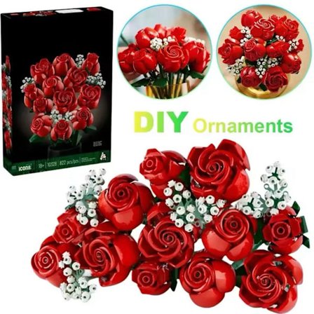 Ruusujen kasvitieteellinen kimppu joululahjaksi aikuisille, luo oma huoneen sisustus, harrastus ja askartelu