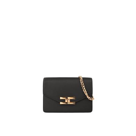 Elisabetta Franchi, Crossbody Bag Zwart, Dames, Maat:ONE Size