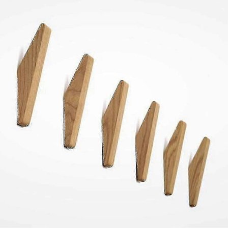 6 stycken Vintage Träkrokar Träkrokar 5 kg Belastningskapacitet, Väggkrokar Badrockkrokar Hattkrokar Kappkrokar Flerfunktionskrokar Nyckelkrokar ( db