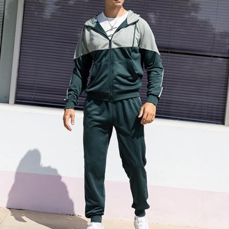 Träningsoverallset Med Huva För Män Set Joggingset