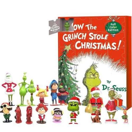 Greenwich Joulukalenteri Joulu Sokea Laatikko 24 Lahjaa Vihreä Hiukset Monsteri Laskuri Grinch G