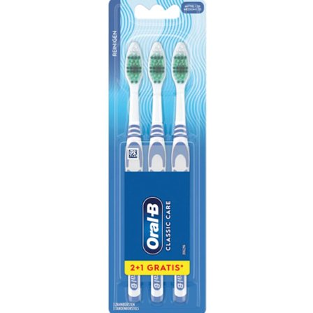 Familjepaket: Oral-B Classic Care 35 Medium - 3-Pack för Optimal Tandvård