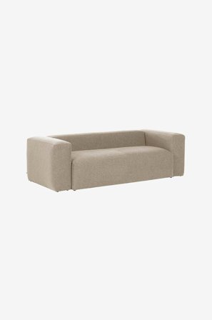 Kave Home - Soffa Blok 2-sits i chenille - Beige - 2-seters sofaer - Fra Homeroom