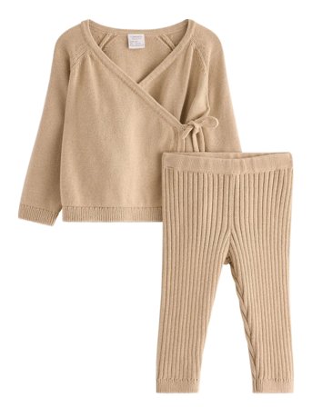 Lindex Set Sweater Leggings Knitted - Beige - 50