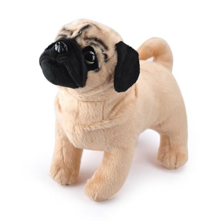 SSRGV 11,8 tum Brun Pug Plysch Hund Barnens Plysch Stoppade Djur Presenter till Barn Juldag Födelsedag