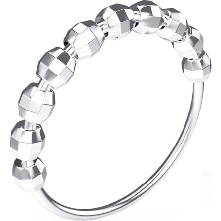 Sterling Silver Anti-ångest Ring för Kvinnor Män Ångestlindringsring Fingertip Spinner Ring med Pärlor (5)