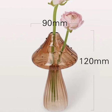 Mushroom Glas Vase Aromaterapi Flaske Creative Home Hydroponi