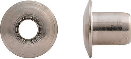 ARVID NILSSON MØBELMUTTER I MESSING M6 4STK