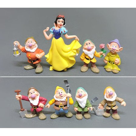 Snow White and the Seven Dwarfs figurines decorative toys 8pc set