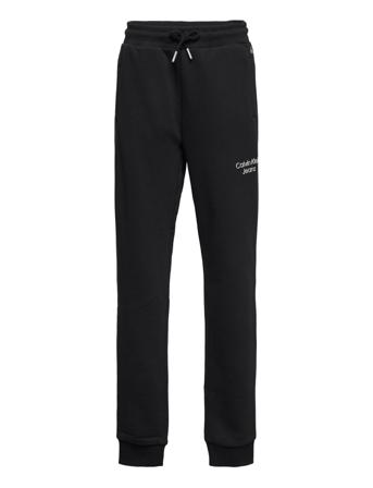 Ckj Stack Logo Sweatpants Collegehousut Olohousut Musta Calvin Klein