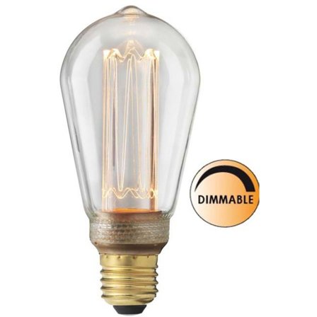 Globen lighting Lyspære Laser LED Filament Dimbar Klar Uniterm E27