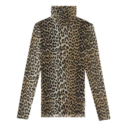 Ganni, Turtleneck T3209 Bruin, Dames, Maat:L,Polyamide