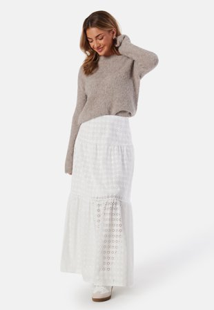 BUBBLEROOM - Broderie Anglaise Maxi Skirt - L