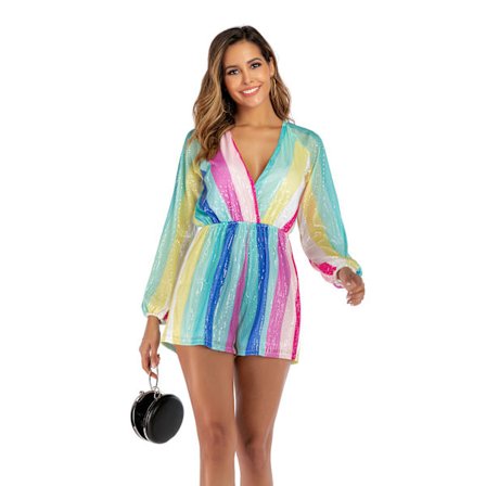 Sparkly Paljett Jumpsuit för kvinnor