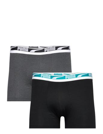 Puma Men Multi Logo Boxer 2P Boxerkalsonger Blå PUMA