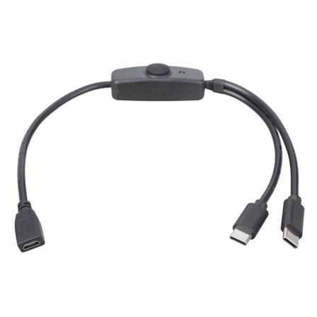 Kaksiporttinen Type C -laturijohto LED-merkkivalolla USB 5Pin -tulolataus vain