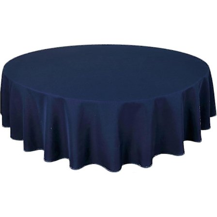 Laadukas pöytäliina, helppohoitoinen, pyöreä 140 cm Uni Sininen-ZZY