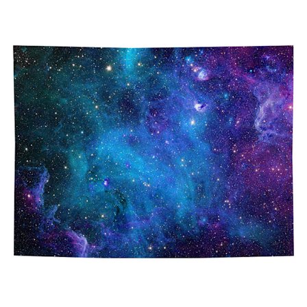 Romteppe Blå Neon Stjernenatt Tapet Veggteppe Farge