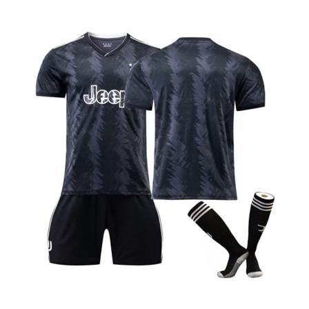 (Juventus 22/23 bortetröja fotbollströja 3-delade kit för barn, vuxna S(165-170CM)