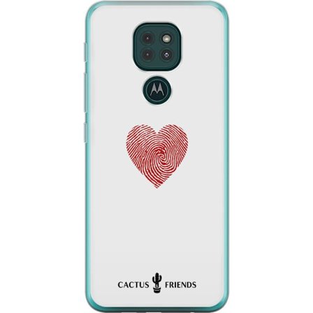 Kompatibelt Mobildeksel til Motorola Motorola Moto G9 Play Cactus and Friends - Fingerprint Love