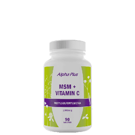 Alpha Plus MSM + Vitamin C 90 tabletter