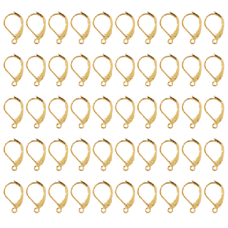 50 stk. ørekroge, nemme at bære, farvebestandige franske hængekroge til øredesign, DIY-smykker