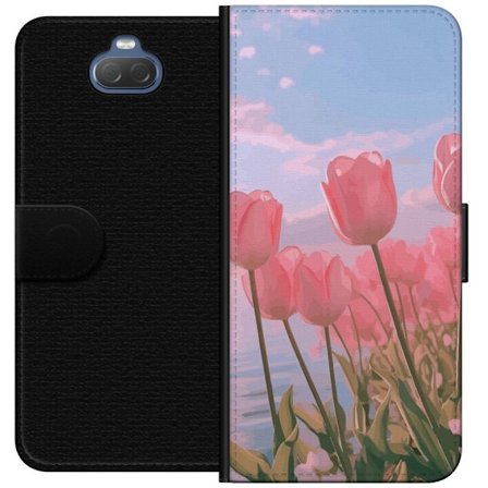Plånboksfodral till Sony Xperia 10 med Rosa Tulpaner