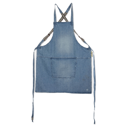 Dutchdeluxes Förkläde Med Hängslen 65 X 77 Cm Förkläden Unisex Blå ONESIZE