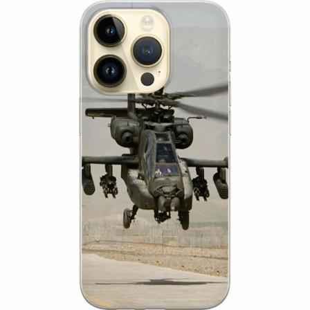 Apple Iphone 14 Pro Genomskinligt Skal Ah-64 Apache Attack Hel