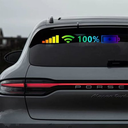 Hela bilen dekal klistermärken - Regnbågsfärgad, 17,1 x 1,8 tum