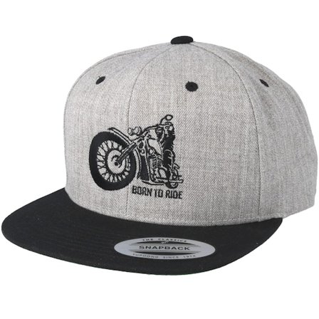 Born To Ride - Grau snapback Cap - Comfy Ride Grey/Black Snapback @ Hatstore