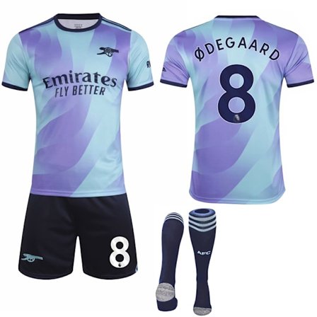 Uusi Arsenalin kotipaita 2024-2025 sukkien kanssa, Ødegaard No.8, lapsille ja aikuisille No.8 ØDEGAARD