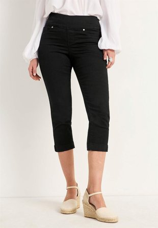 Cellbes of Sweden - Superkomfortable caprijeggings i denim Elin i sort / denim til damer i størrelse 46