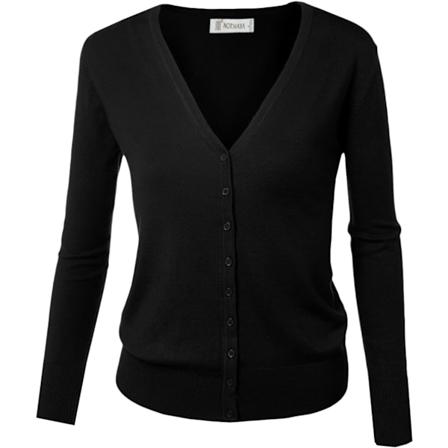 Naisten Peruskev inen Napitettava Kiet v Neuletakki Svart 32