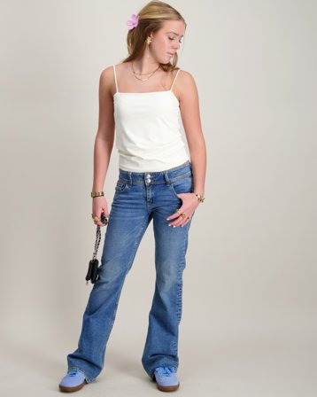 Kids ONLY KOGEA SHORT DOUBLE LAYER SINGLET JRS Valkoinen Topit / Puserot Tytöt - Kids Brand Store