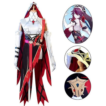 Genshin Impact Kostume, Genshin Impact Rosaria Cosplay Kostume, Spilkarakter Cyno Cos Uniform Fancy Dress Tøj, Genshin Impact Halloween Festkjole