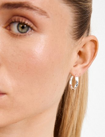 Pilgrim Ember Hoop Earrings Silver-Plated - Silver - ONE SIZE