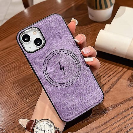 Magsafe läder mjukt cover Stötsäkert skyddande phone case för Iphone 15 Pro Max