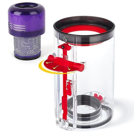 Uppgraderad Dammbehållare Ersättning för V11 V15 SV14 SV15 SV22 Dammsugare med HEPA-filter