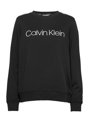 Core Logo Ls Sweatshirt Sweatshirt Trøje Sort Calvin Klein