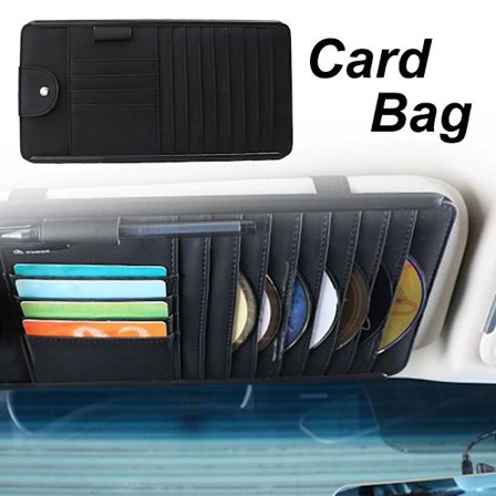 Bil Solskydd Förvaringsväska CD DVD Hållare Kortklämma