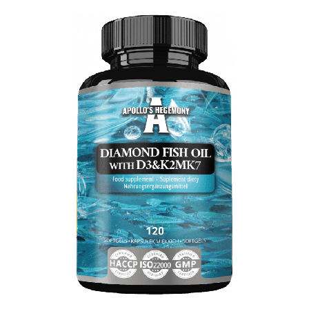 Høykonsentrert Omega-3 med D3, K2 MK-7 og naturlig E (Tokoferol) – 120 kapsler