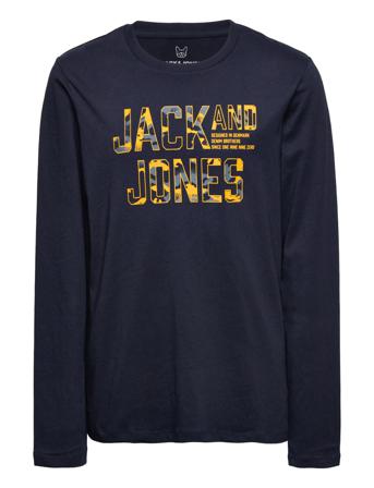 Jcopeacewalker Tee Ls Crew Neck Jnr T-shirts Long-sleeved T-shirts Navy Jack & J S