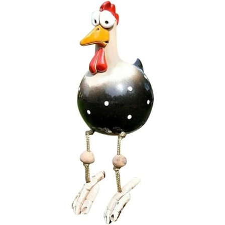 Trädgårdshönsstaty Höna Hartshantverk Skulptur Prydnad Ar