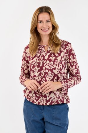 SIGNATURE - Langærmet T-shirt - Bordeaux Mix